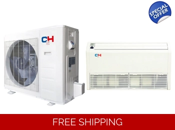 C&H 36K-Btu 16 SEER2 Ceiling/Floor Mini Split Heat Pump (5°F), 8 EER/10 HSPF (R410a)